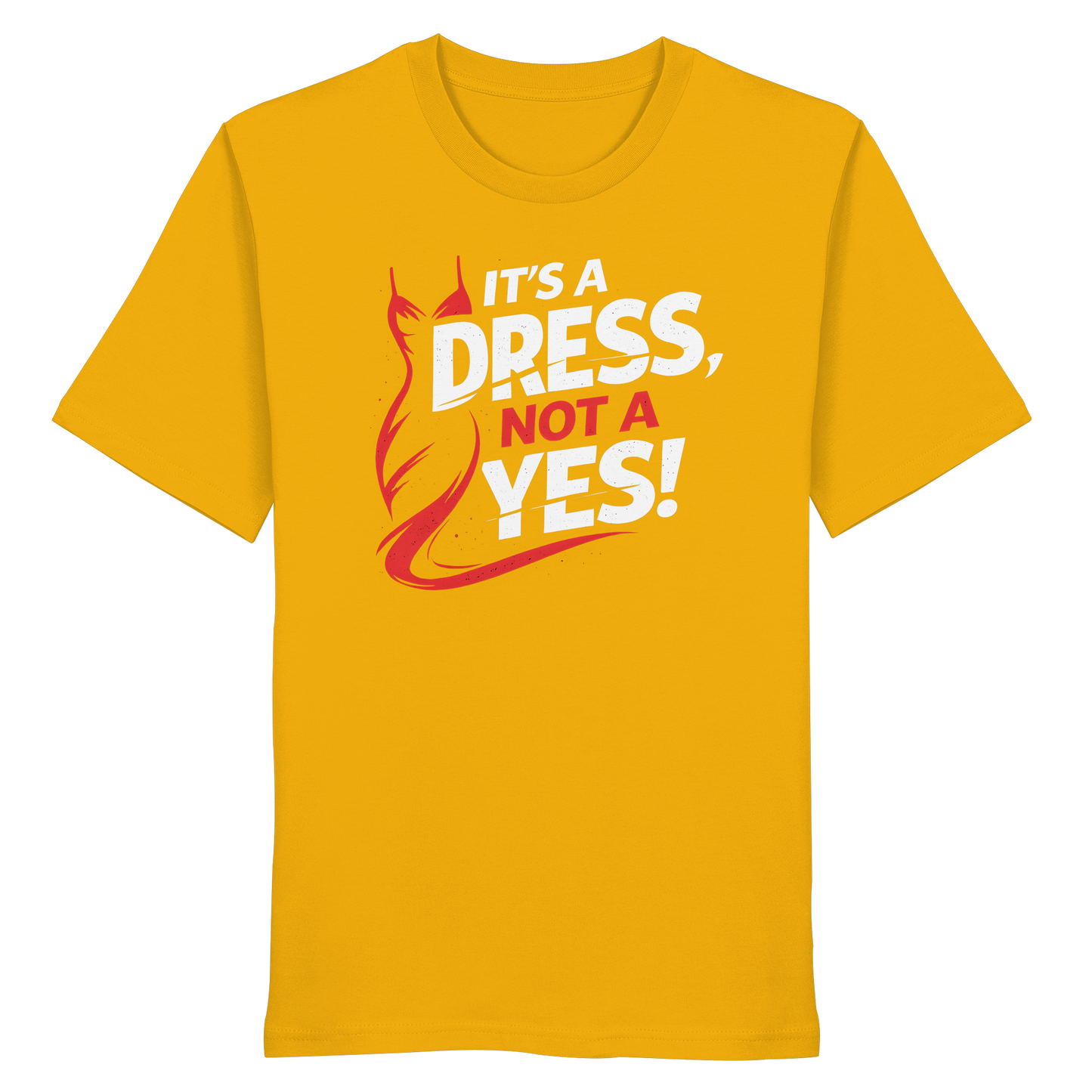 It's a dress, not a yes (Weiß/rot) - T-Shirt