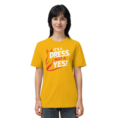 It's a dress, not a yes (Weiß/rot) - T-Shirt