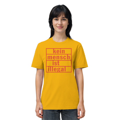 Kein Mensch ist illegal (Orange) - T-Shirt