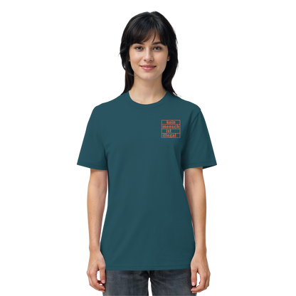 Kein Mensch ist illegal (Orange; kleiner Druck) - T-Shirt