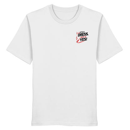 It's a dress, not a yes (Schwarz/rot; kleiner Druck) - T-Shirt