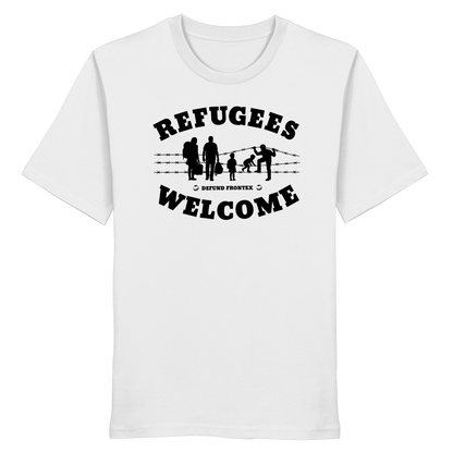 Refugees Welcome on land (Schwarz) - T-Shirt