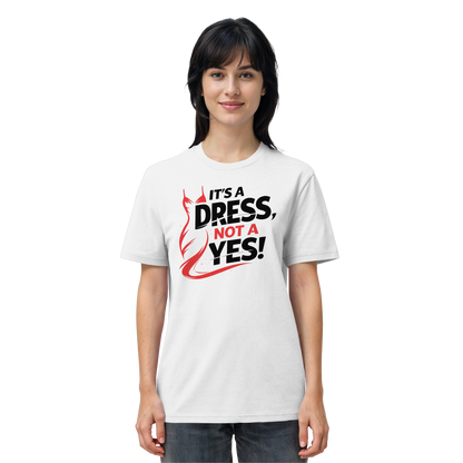 It's a dress, not a yes (Schwarz/rot) - T-Shirt