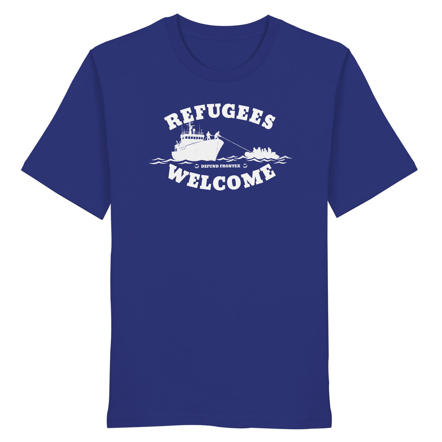 Refugees Welcome at sea (Weiß) - T-Shirt