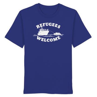Refugees Welcome at sea (Weiß) - T-Shirt