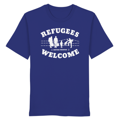 Refugees Welcome on land (Weiß) - T-Shirt