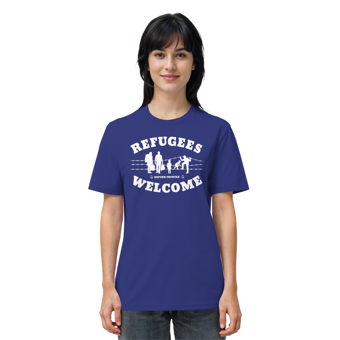 Refugees Welcome on land (Weiß) - T-Shirt