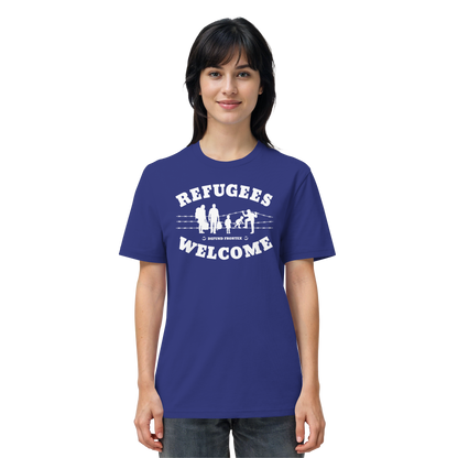 Refugees Welcome on land (Weiß) - T-Shirt
