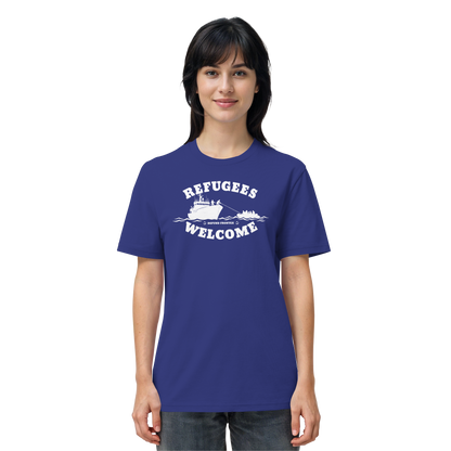 Refugees Welcome at sea (Weiß) - T-Shirt