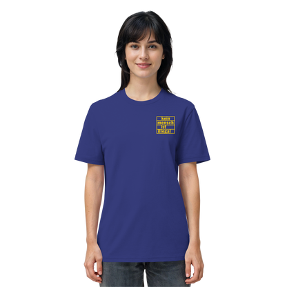 Kein Mensch ist illegal (Gelb; kleiner Druck) - T-Shirt