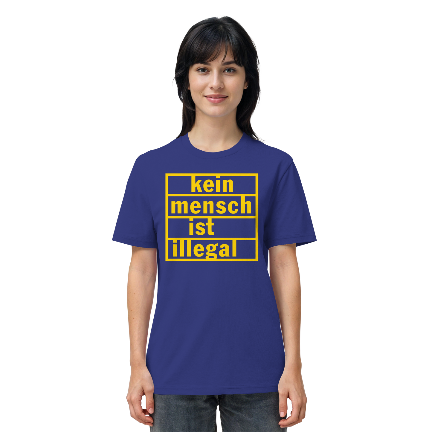 Kein Mensch ist illegal (Gelb) - T-Shirt