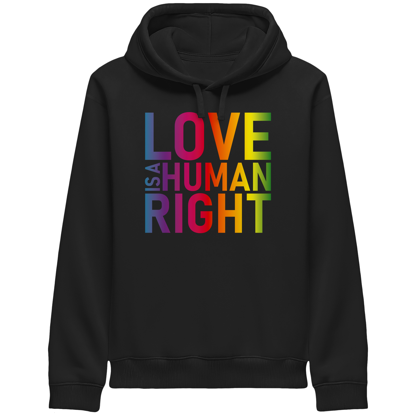 Love is a human right - Hoodie mit Seitentaschen