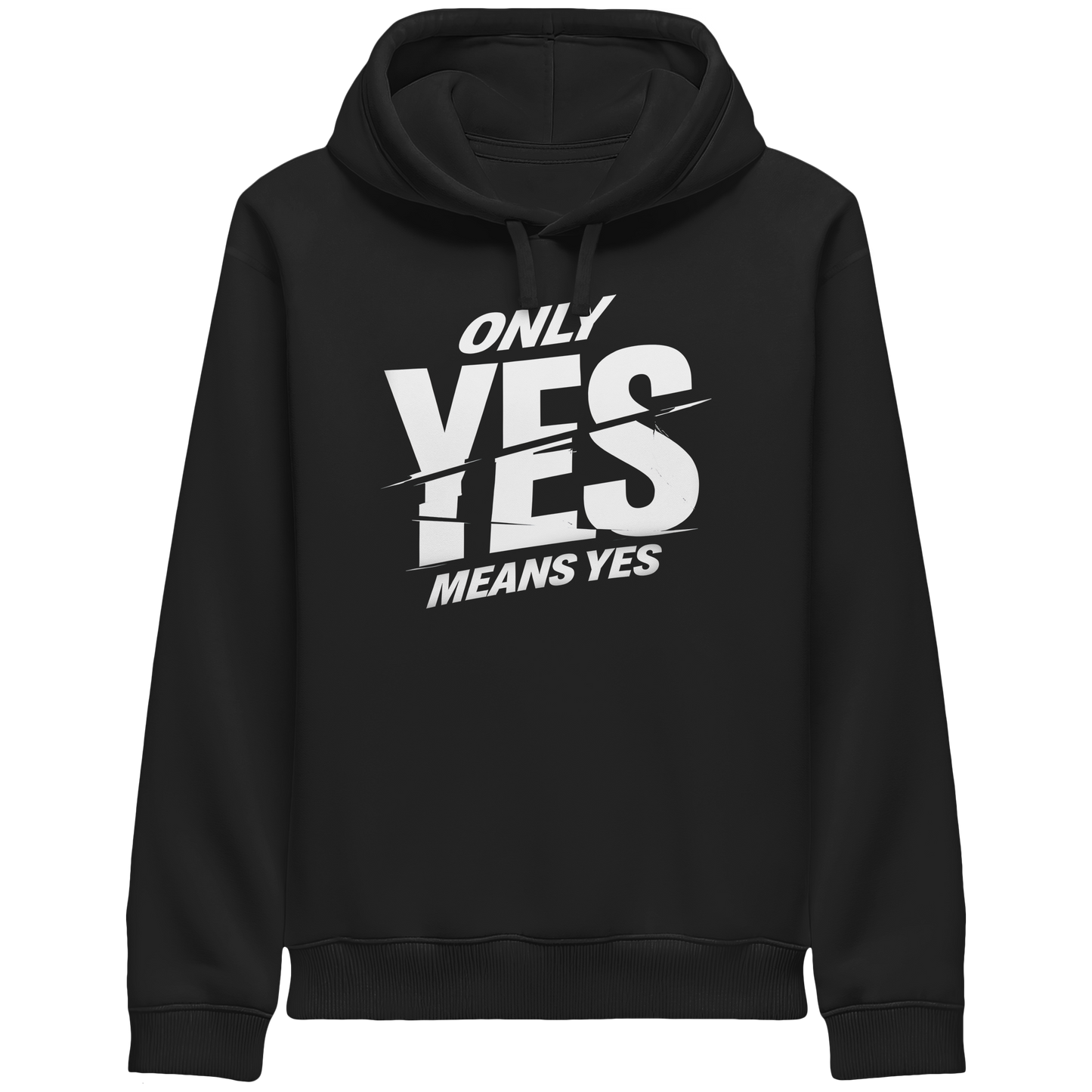 Only yes means yes (Weiß) - Hoodie mit Seitentaschen