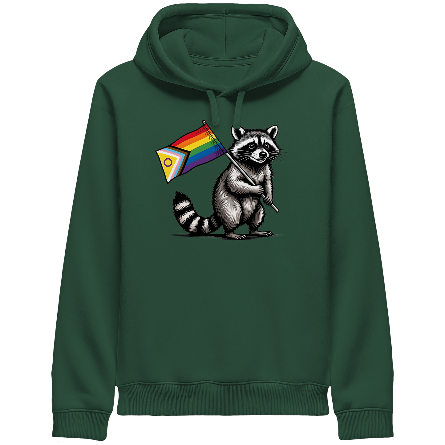 Raccoon Pride - Hoodie mit Seitentaschen