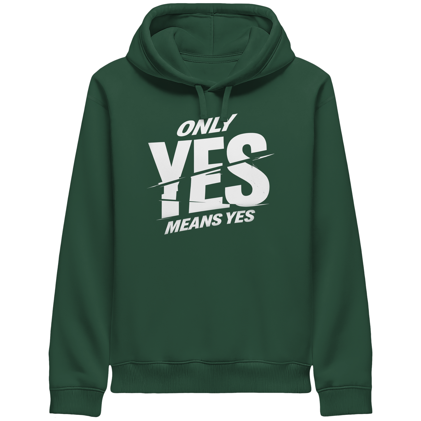 Only yes means yes (Weiß) - Hoodie mit Seitentaschen