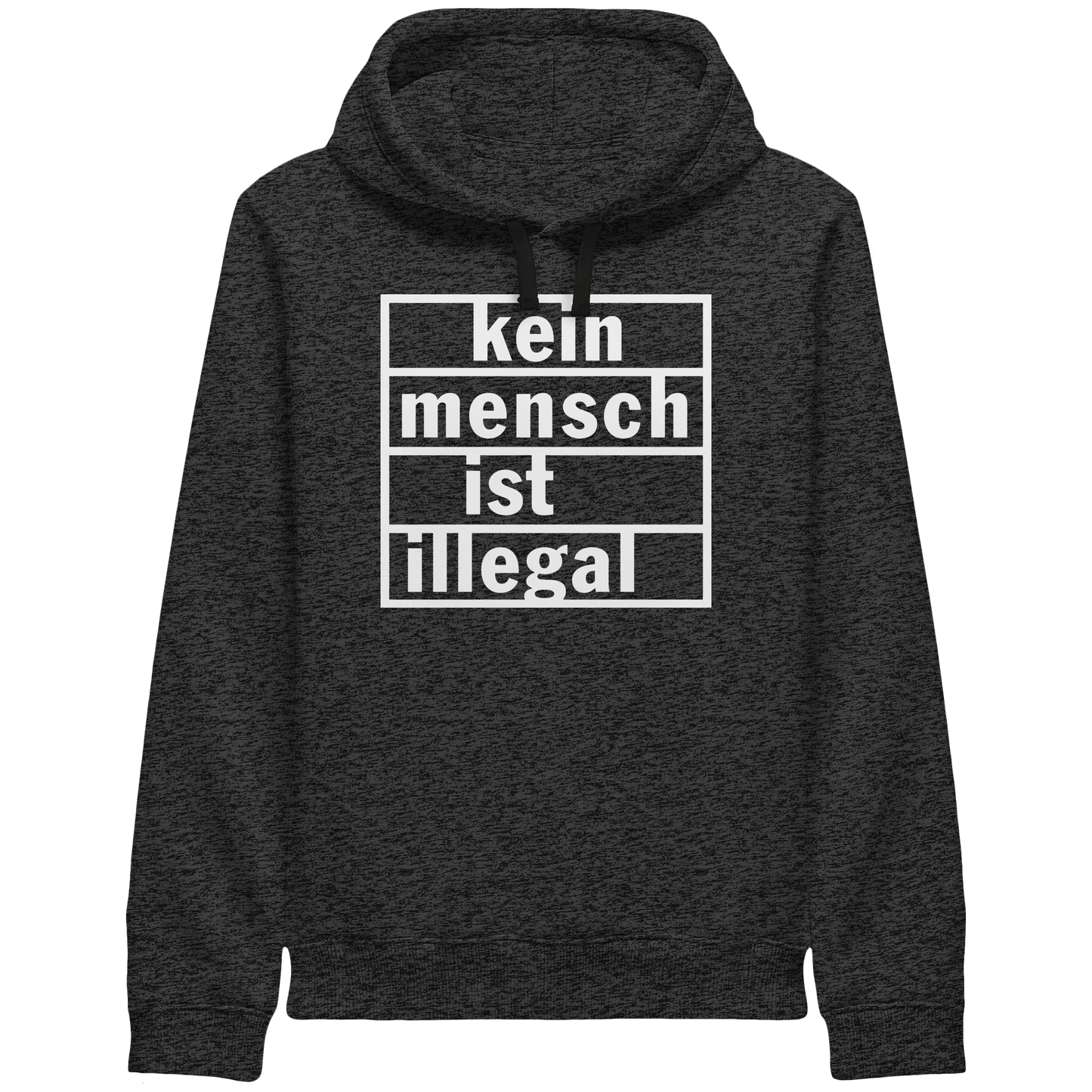Kein Mensch ist illegal (Weiß) - Hoodie mit Seitentaschen