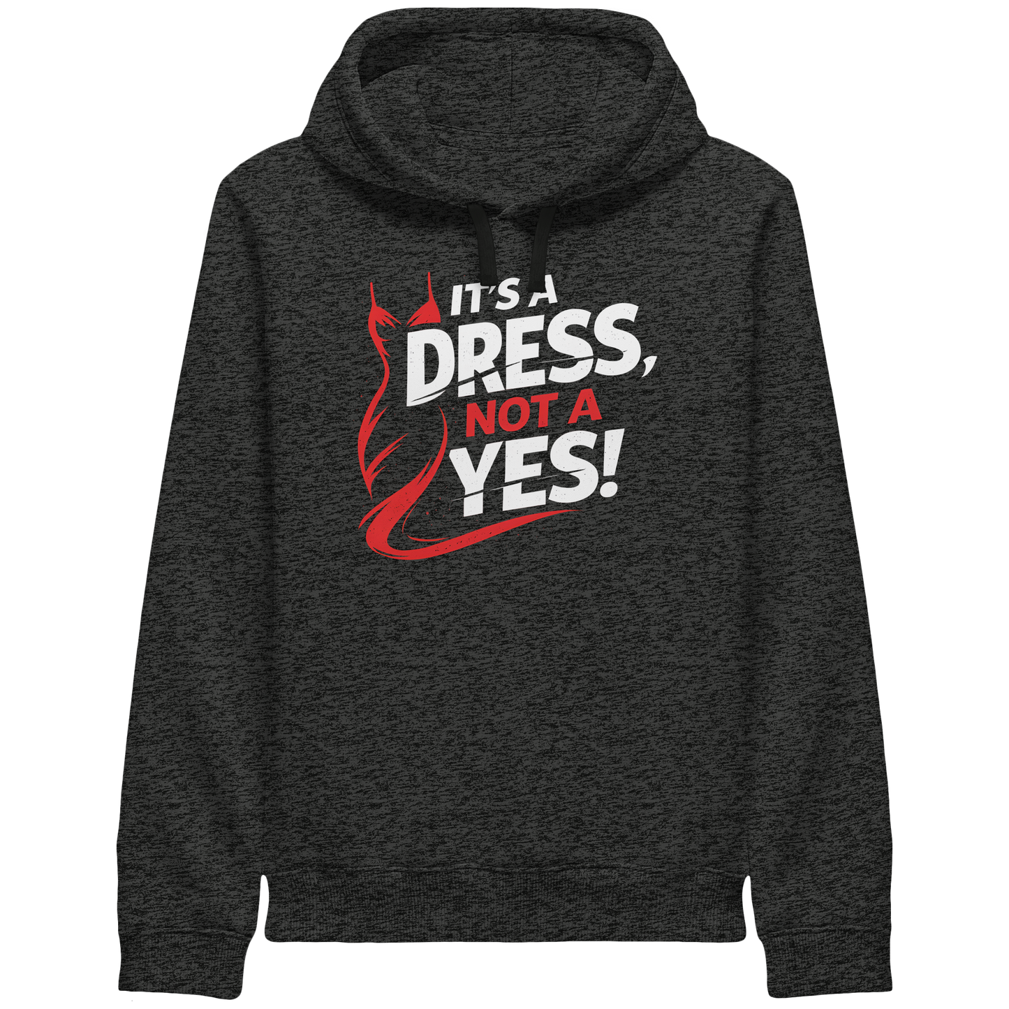 It's a dress, not a yes (Weiß/rot) - Hoodie mit Seitentaschen