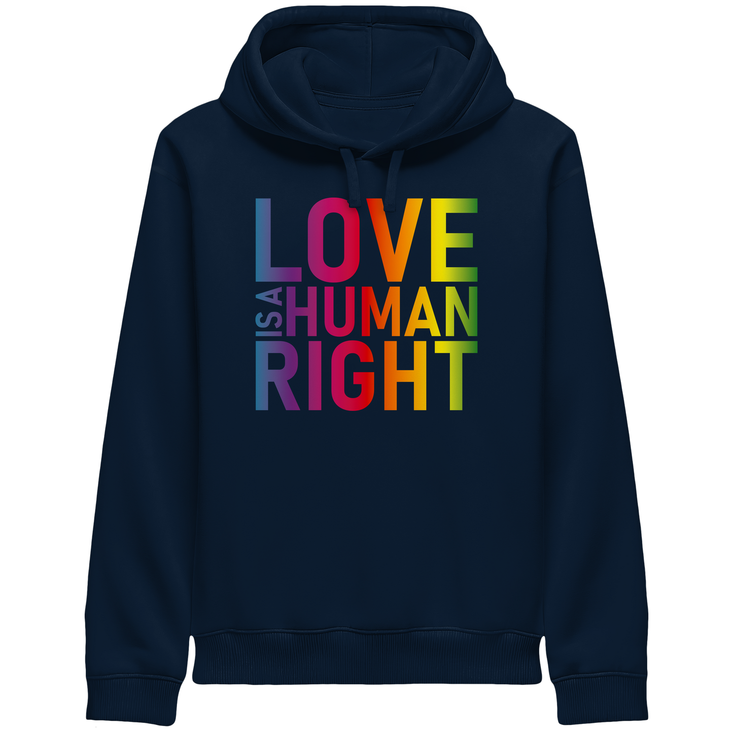Love is a human right - Hoodie mit Seitentaschen