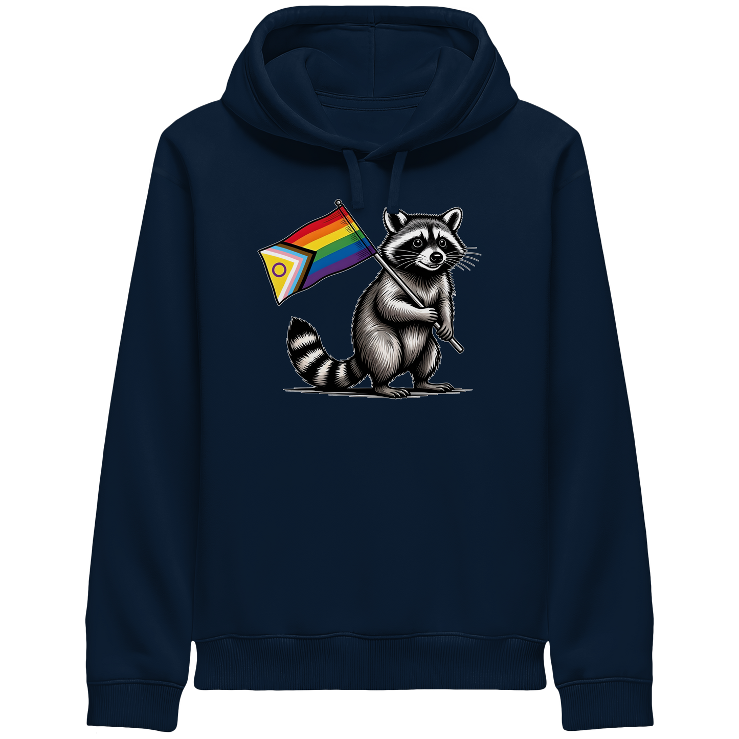 Raccoon Pride - Hoodie mit Seitentaschen
