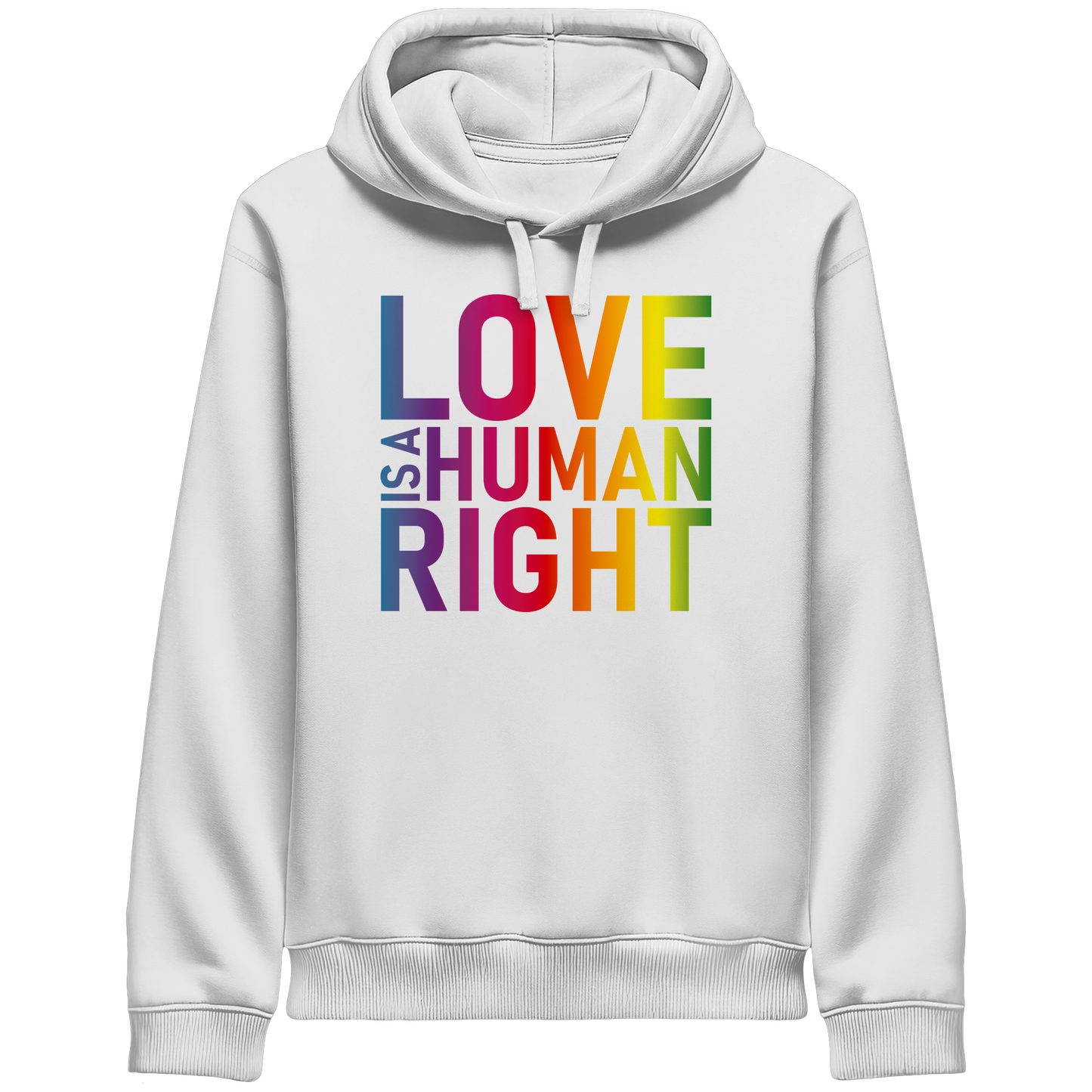 Love is a human right - Hoodie mit Seitentaschen