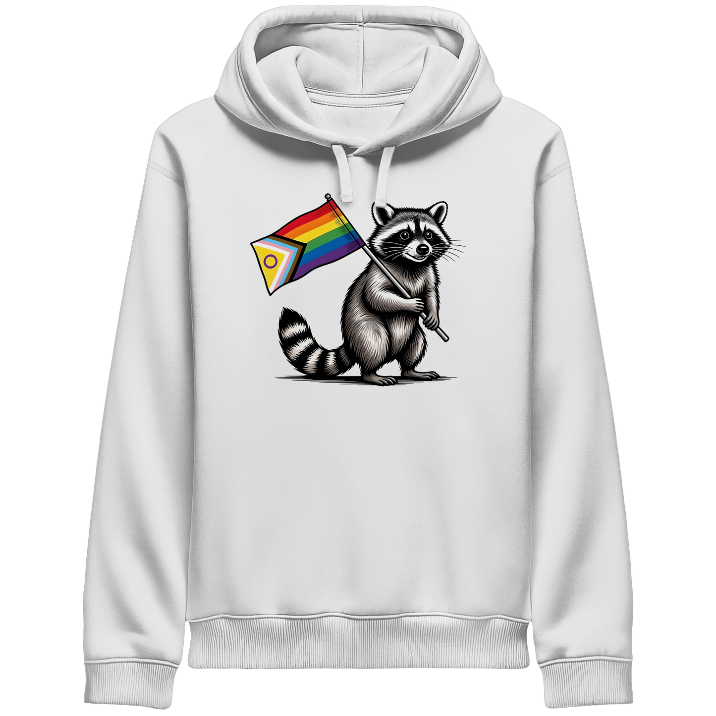 Raccoon Pride - Hoodie mit Seitentaschen