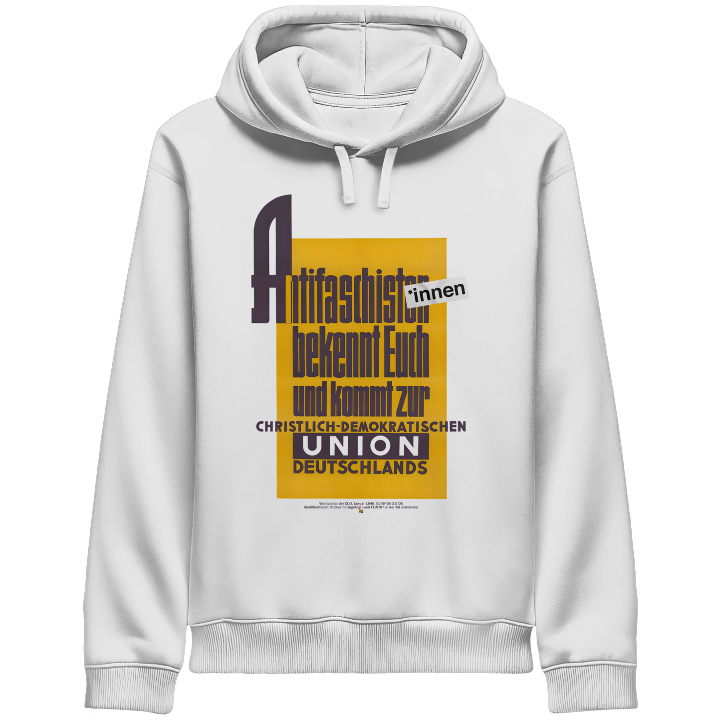 Antifaschist*innen, bekennt Euch und kommt zur CDU - Hoodie mit Seitentaschen