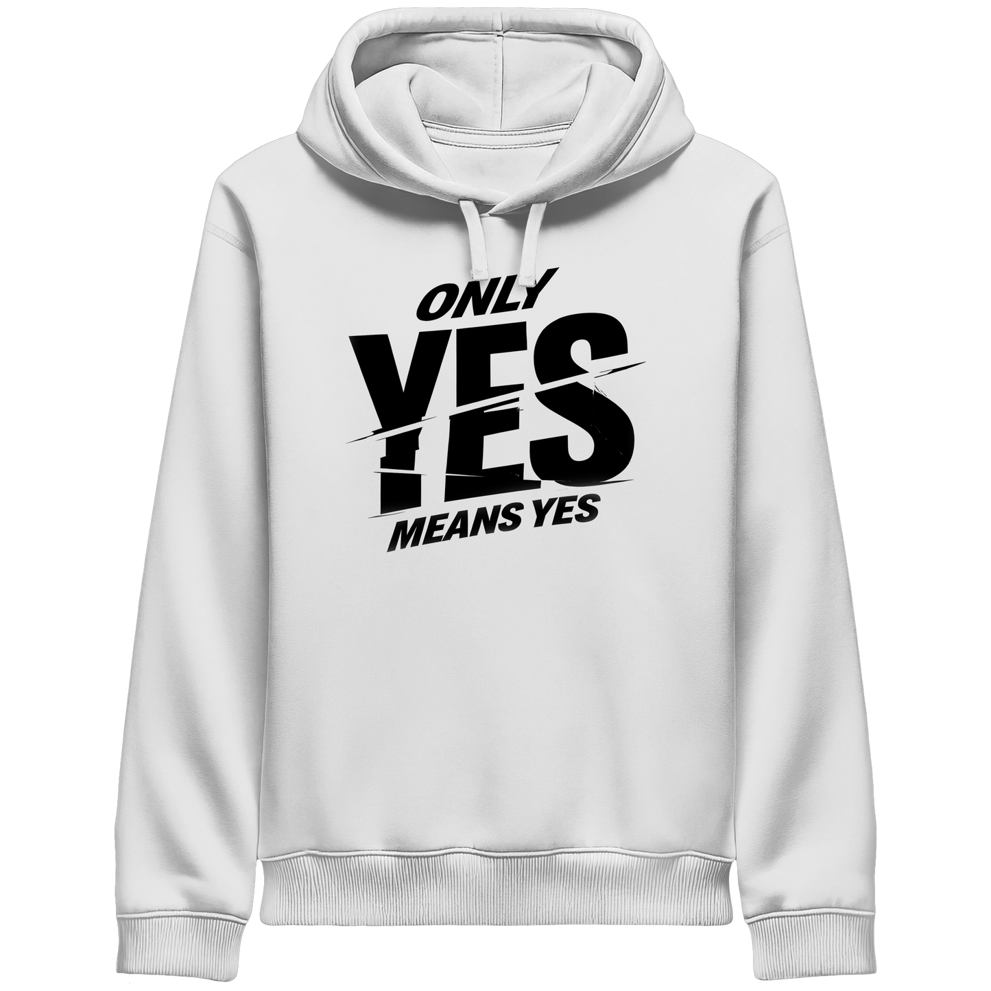 Only yes means yes (Schwarz) - Hoodie mit Seitentaschen