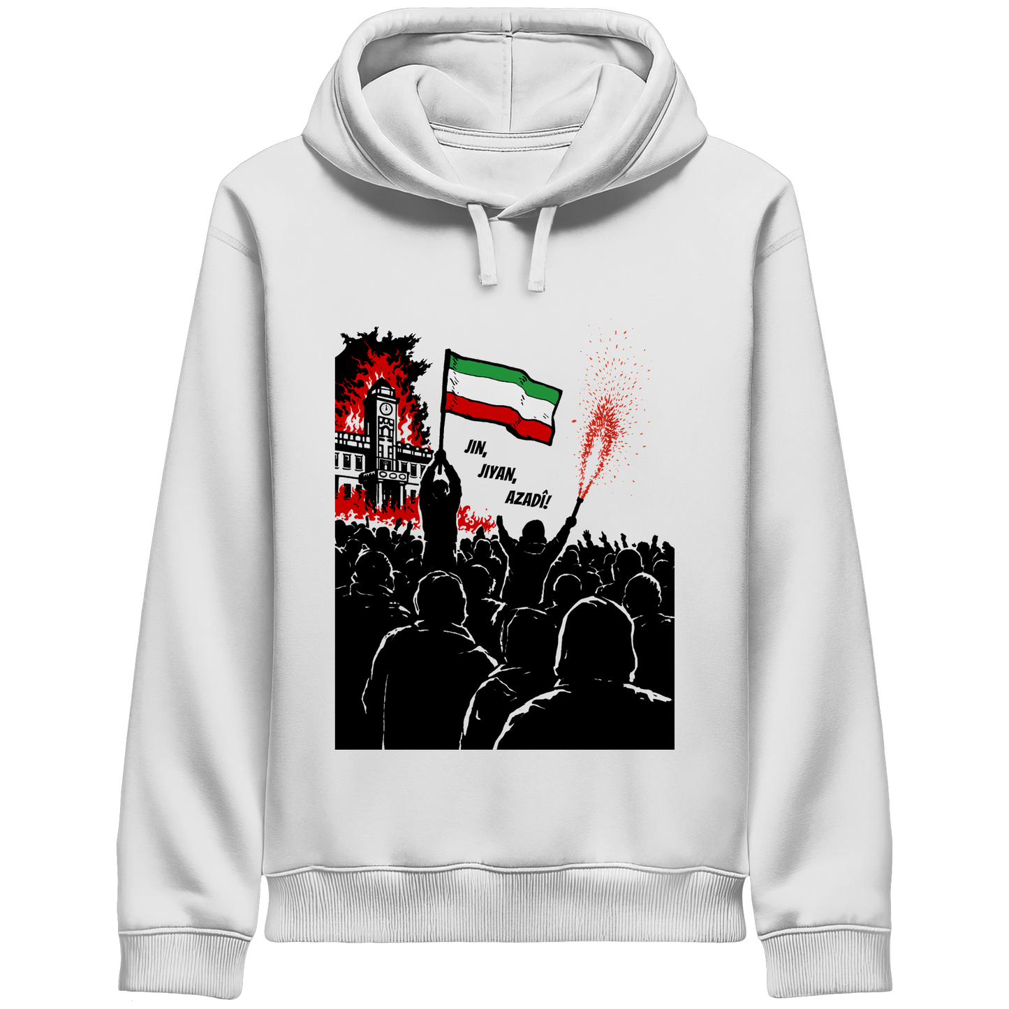 Jin, Jiyan, Azadi! - Hoodie mit Seitentaschen
