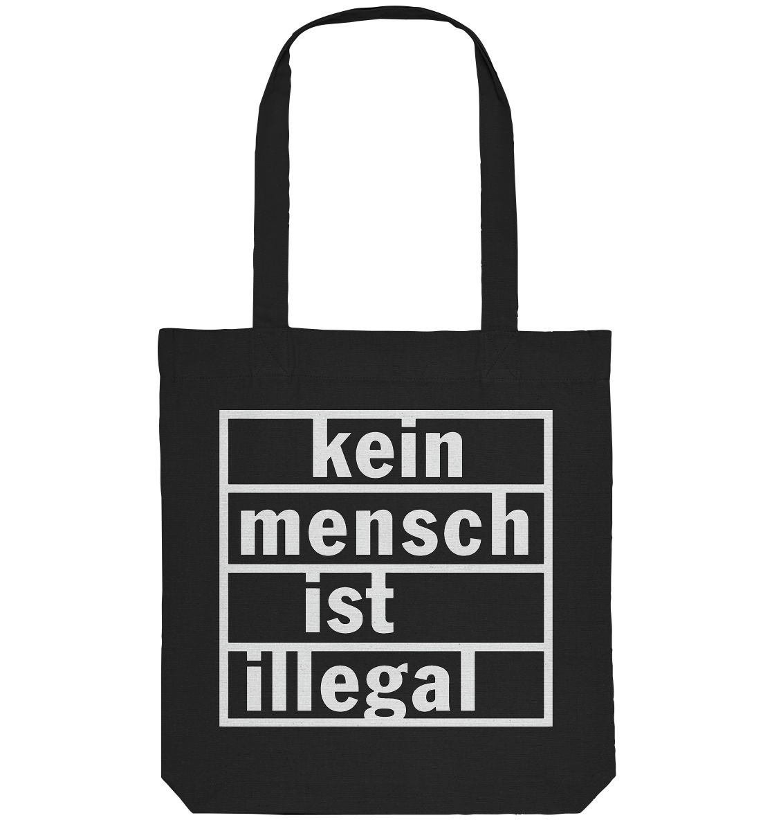 Kein Mensch ist illegal (Weiß) - Tragetasche