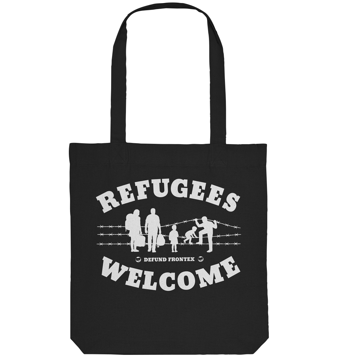 Refugees Welcome on land (Weiß) - Tragetasche