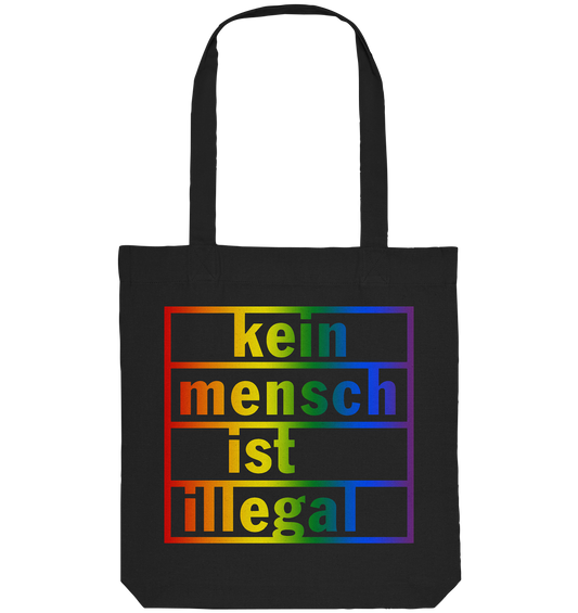 Kein Mensch ist illegal (Regenbogen) - Tragetasche