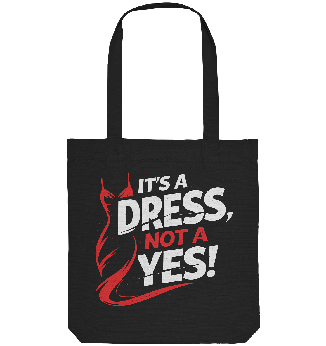 It's a dress, not a yes (Weiß/rot) - Tragetasche