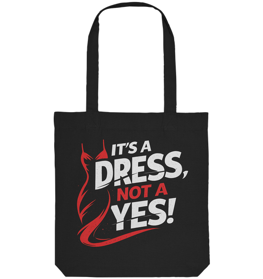 It's a dress, not a yes (Weiß/rot) - Tragetasche