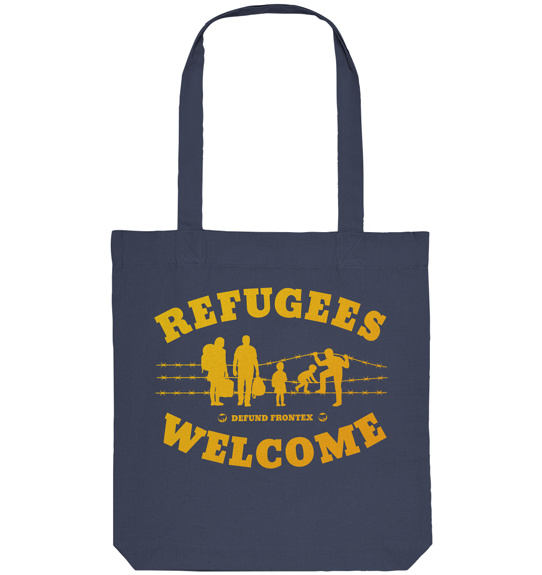 Refugees Welcome on land (Gelb-Orange) - Tragetasche