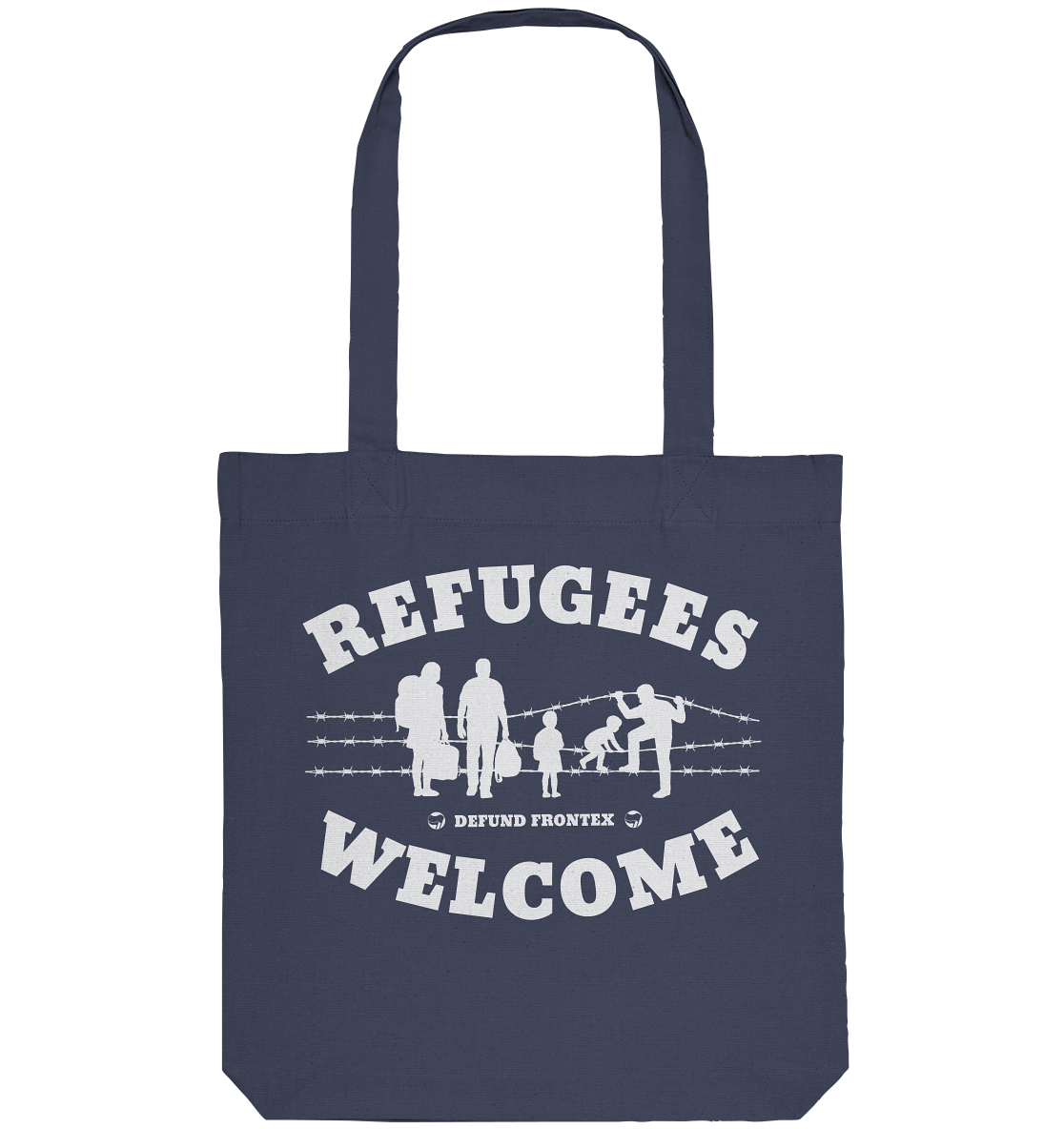 Refugees Welcome on land (Weiß) - Tragetasche