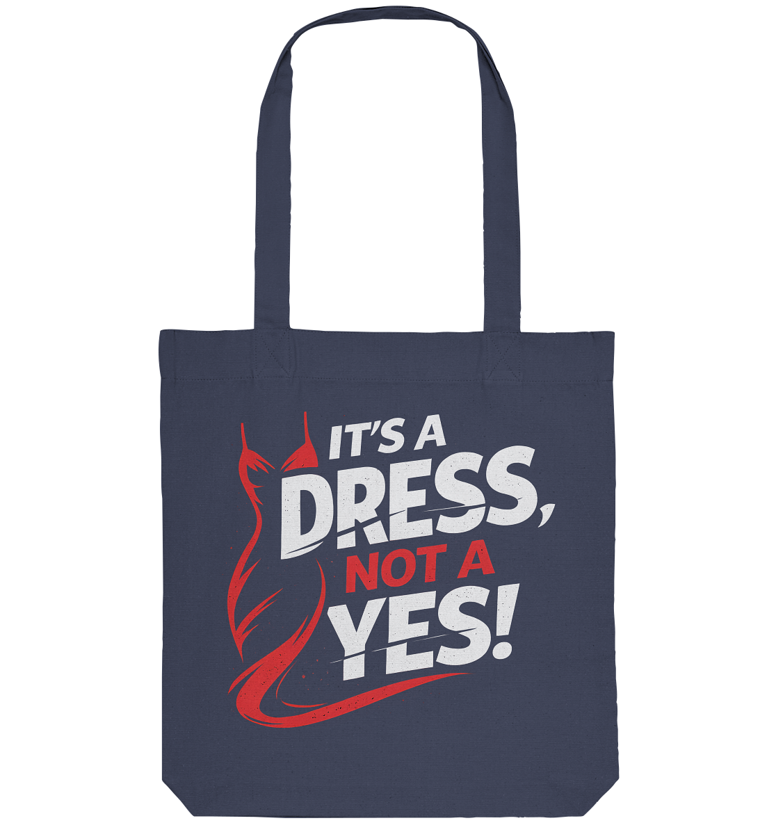 It's a dress, not a yes (Weiß/rot) - Tragetasche