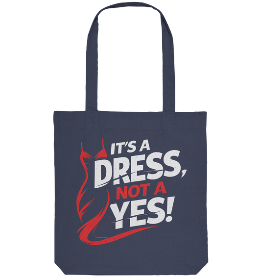 It's a dress, not a yes (Weiß/rot) - Tragetasche