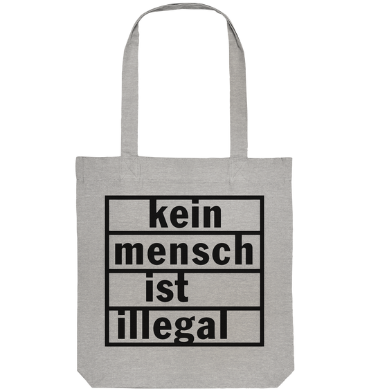 Kein Mensch ist illegal (Schwarz) - Tragetasche