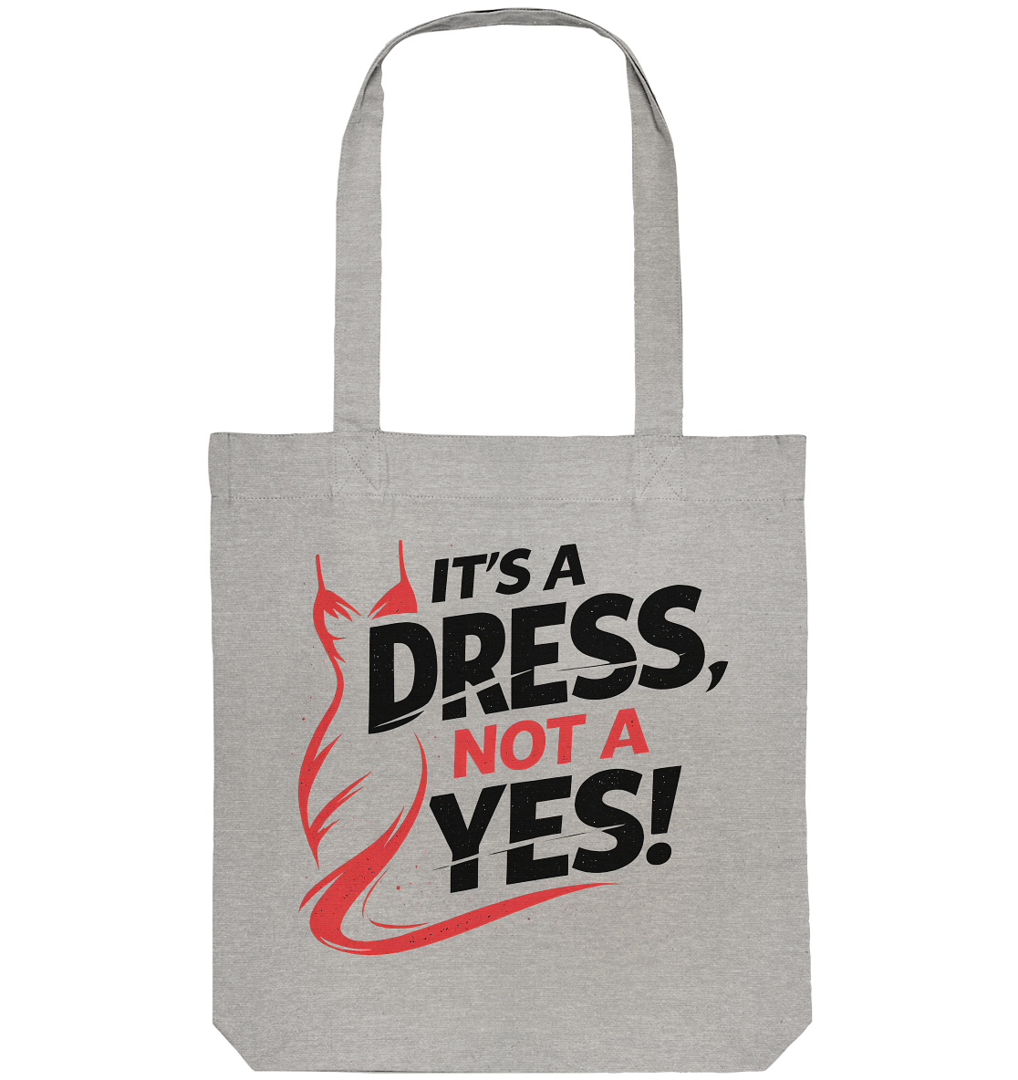 It's a dress, not a yes (Schwarz/rot) - Tragetasche