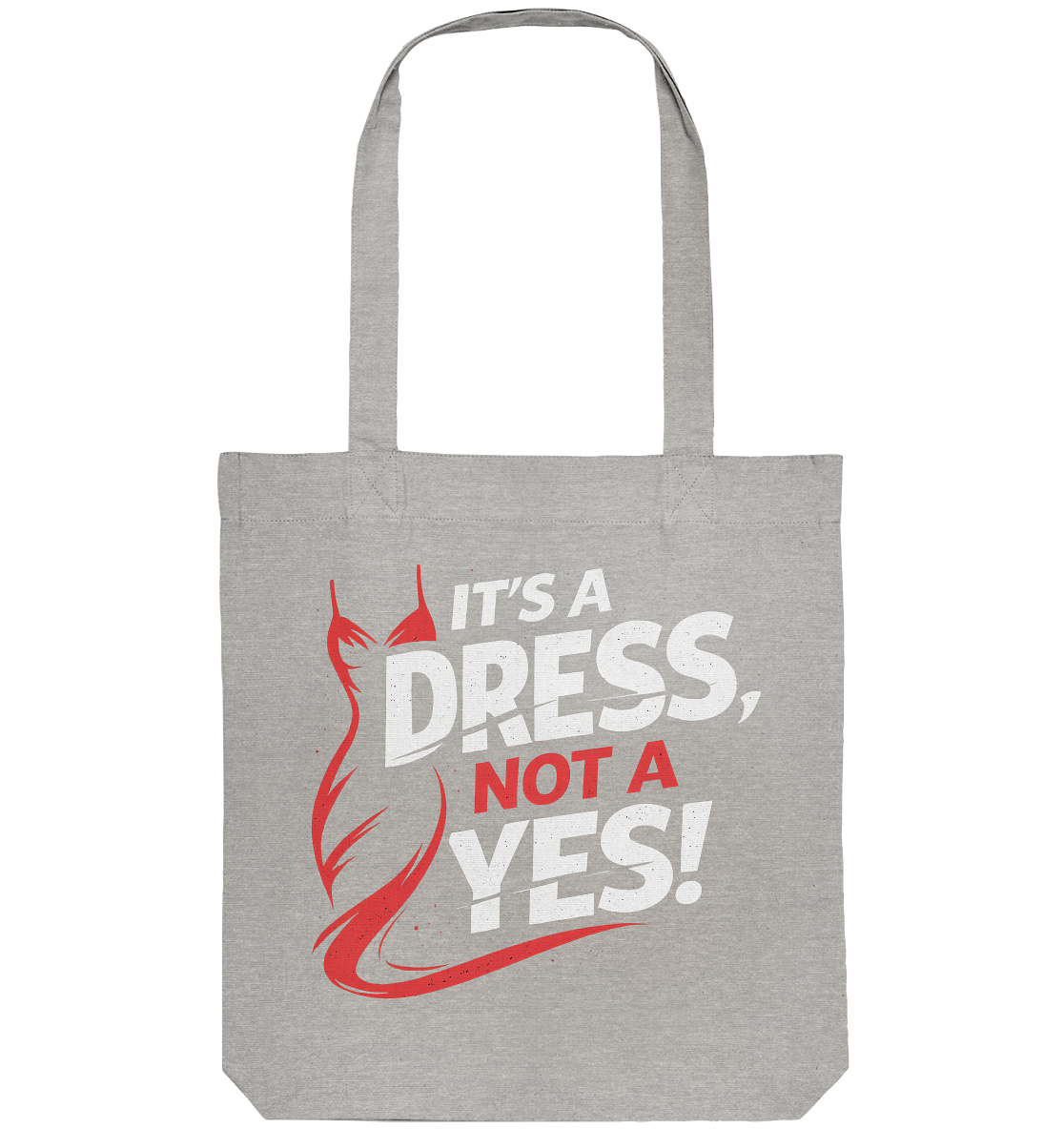It's a dress, not a yes (Weiß/rot) - Tragetasche