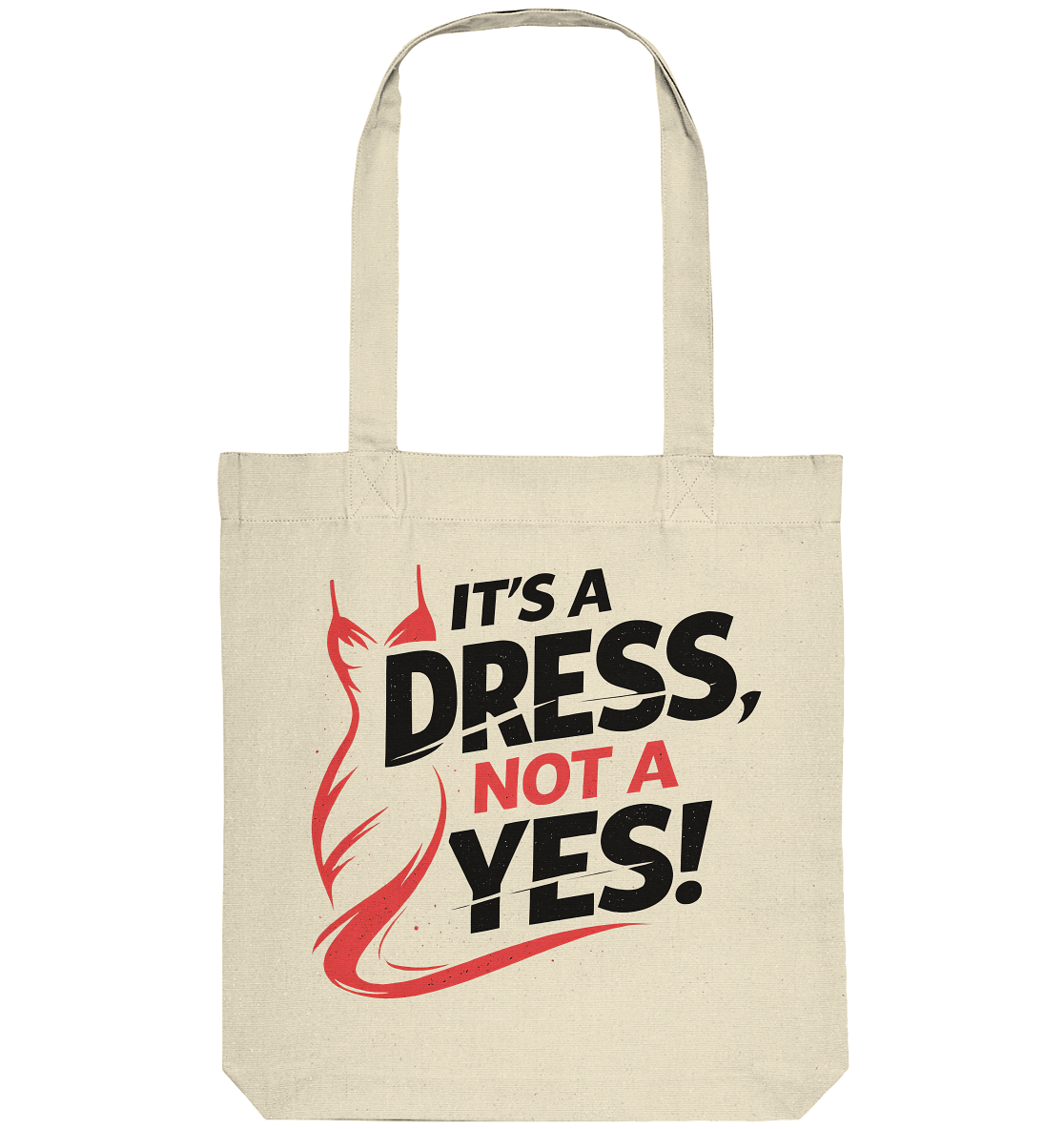 It's a dress, not a yes (Schwarz/rot) - Tragetasche