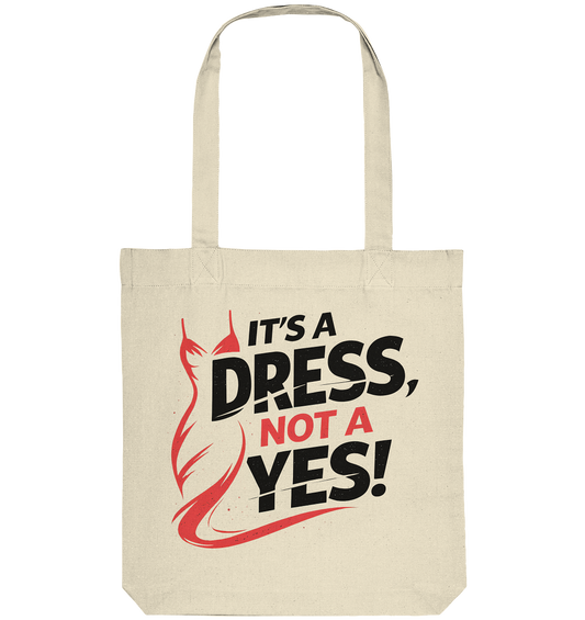 It's a dress, not a yes (Schwarz/rot) - Tragetasche