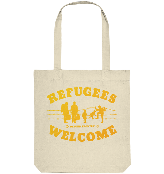 Refugees Welcome on land (Gelb-Orange) - Tragetasche