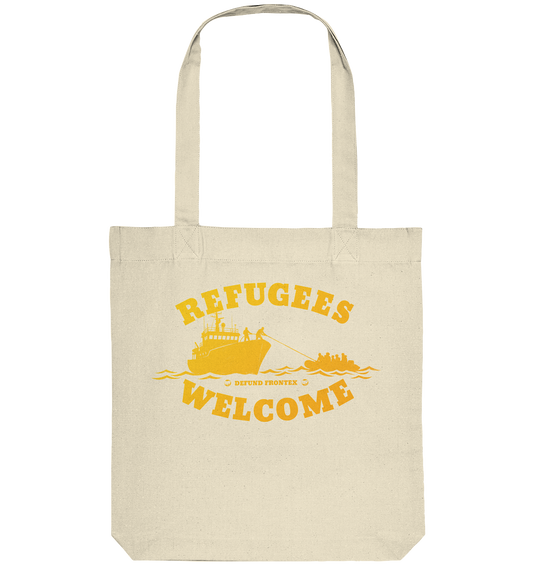Refugees Welcome at sea (Gelb-Orange) - Tragetasche