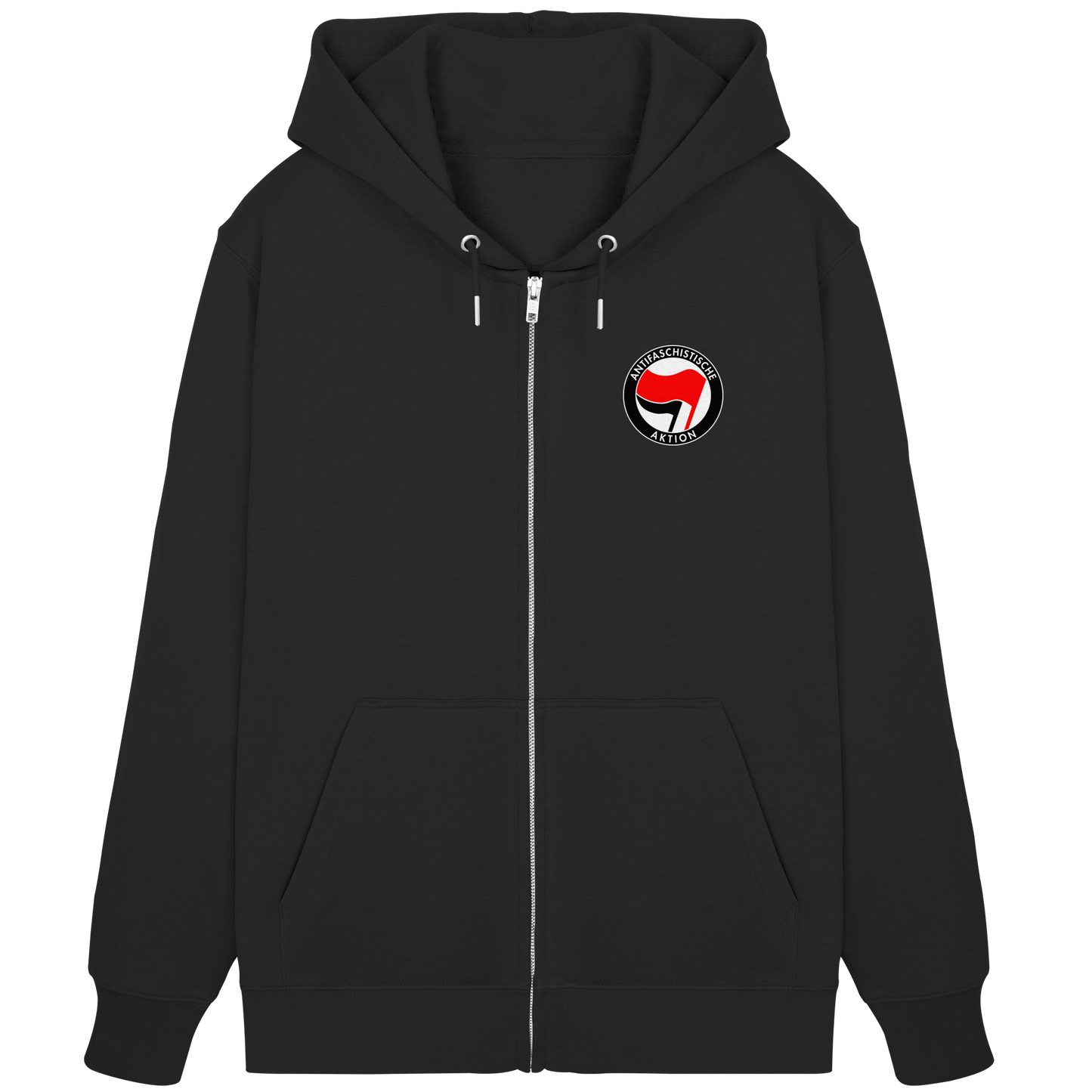 Antifaschistische Aktion (Kleiner Druck) - Hoodie mit Zipper