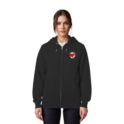 Antifaschistische Aktion (Kleiner Druck) - Hoodie mit Zipper