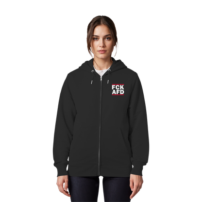 FCK AFD (Kleiner Druck) - Hoodie mit Zipper