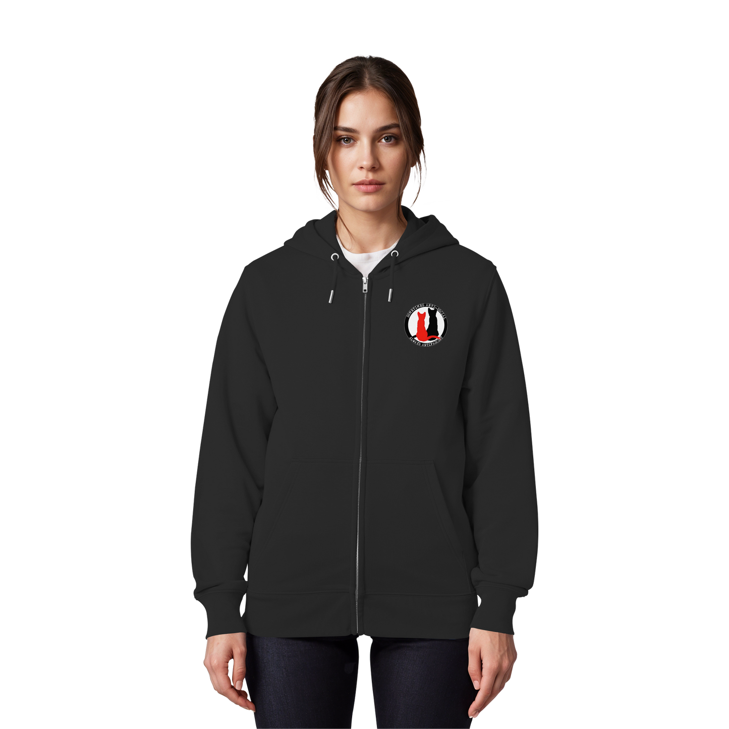 Sometimes Anti-social (Kleiner Druck) - Hoodie mit Zipper