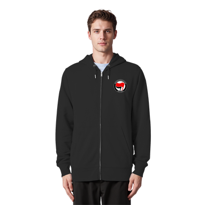 Antifaschistische Aktion (Kleiner Druck) - Hoodie mit Zipper
