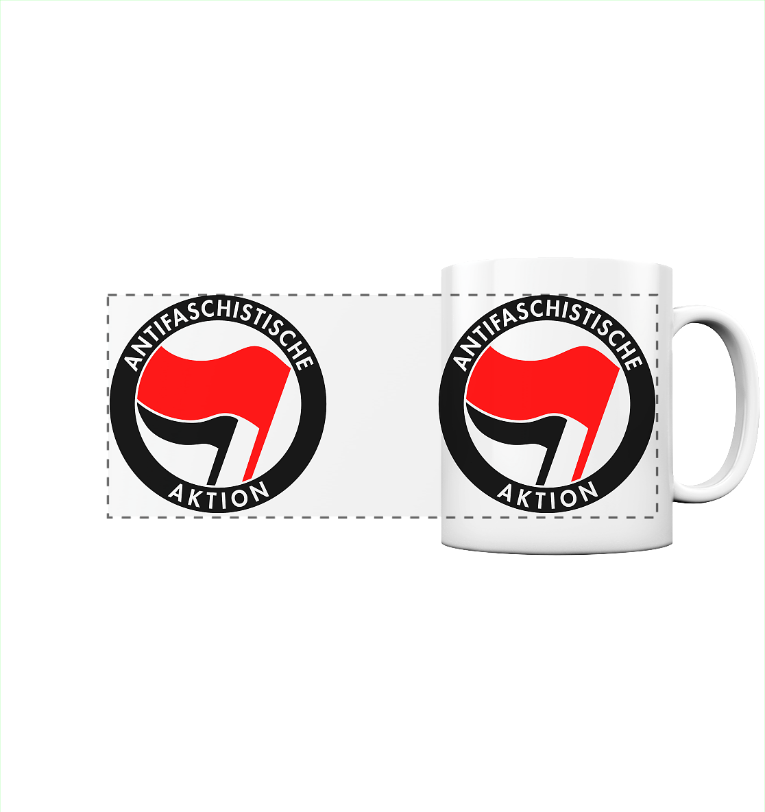 Antifaschistische Aktion - Panorama-Tasse